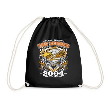 20th Birthday Original Vintage 2004 Artisan - Drawstring Bag - black - Front
