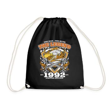 33rd Birthday Original Vintage 1992 Artisan - Drawstring Bag - black - Front