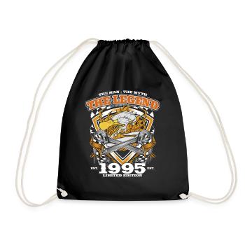 30th Birthday Original Vintage 1995 Artisan - Drawstring Bag - black - Front