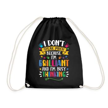 Autisme - Sac de sport léger - noir - Devant