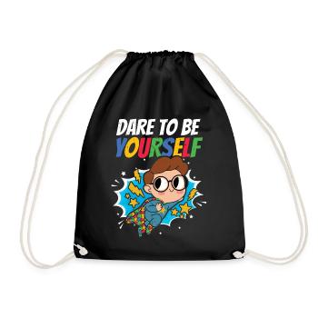 Autism - Drawstring Bag - black - Front
