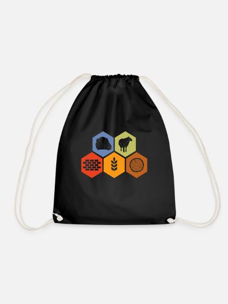 Board Game Board Games Game Night Games Gift - Drawstring Bag - black