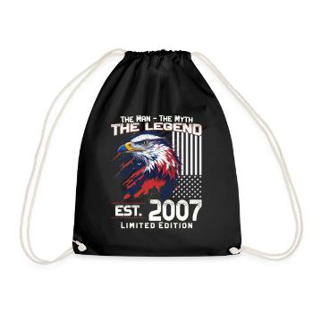 17ème Anniversaire Année 2007 Millésime 2007 Légende - Sac de sport léger - noir - Devant
