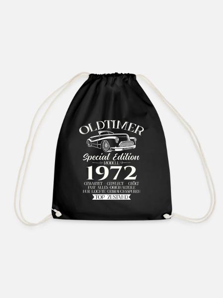 Oldtimer 1972 Jahrgang 1972 52. Geburtstag 1972 - Turnbeutel - Schwarz