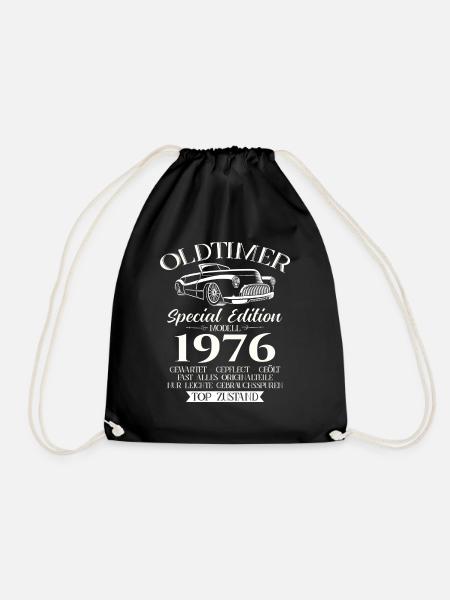 Oldtimer 1976 Jahrgang 1976 48. Geburtstag 1976 - Turnbeutel - Schwarz
