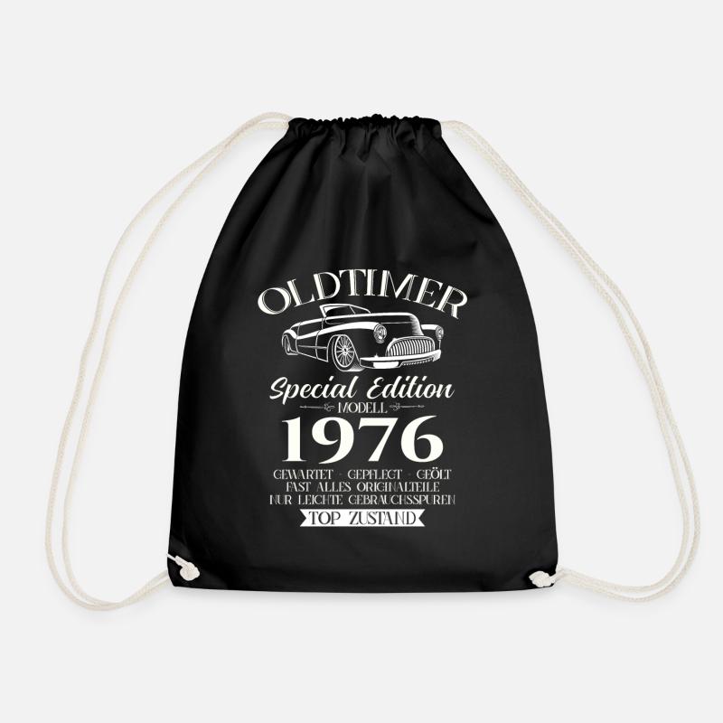 Oldtimer 1976 Jahrgang 1976 48. Geburtstag 1976 - Turnbeutel - Schwarz