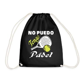 Ich kann keine Padel-Padel-Athleten haben - Turnbeutel - Schwarz - Vorne