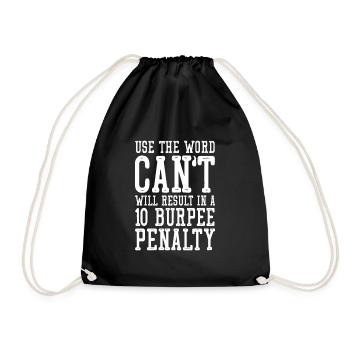 Burpees Fitness Burpee Cadeau de musculation - Sac de sport léger - noir - Devant