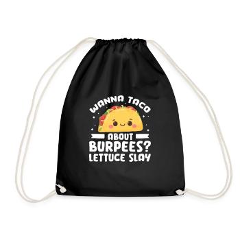 Burpees Fitness Burpee Cadeau de musculation - Sac de sport léger - noir - Devant