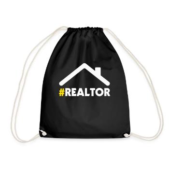 Agent immobilier Agent immobilier Cadeau d’agent immobilier - Sac de sport léger - noir - Devant