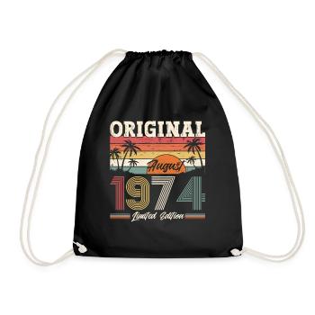 50e anniversaire Original août 1974 Né en 1974 - Sac de sport léger - noir - Devant
