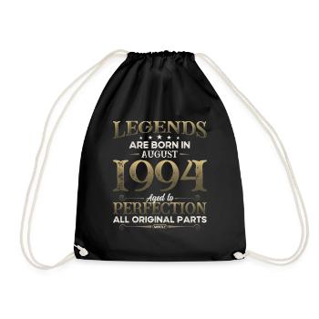 30th Birthday Original August 1994 Vintage 1994 - Drawstring Bag - black - Front