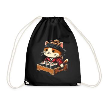 Sushi Food Japan Nigiri Gift - Drawstring Bag - black - Front
