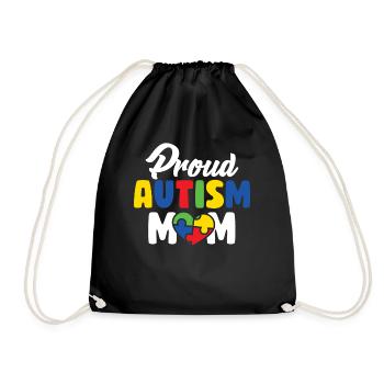 Journée de sensibilisation à l’autisme Cadeau autiste - Sac de sport léger - noir - Devant