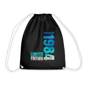 40e anniversaire Septembre 1984 Né en 1984 - Sac de sport léger - noir - Devant