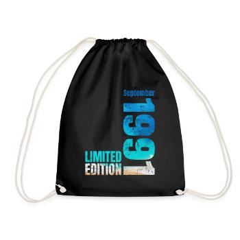 33rd birthday September 1991 Born 1991 - Drawstring Bag - black - Front