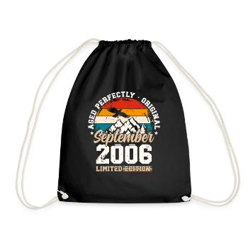 18th Birthday Original September 2006 Volume 06 - Drawstring Bag - black - Front