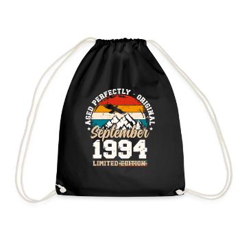 30. Geburtstag Original September 1994 Jahrgang 94 - Turnbeutel - Schwarz - Vorne