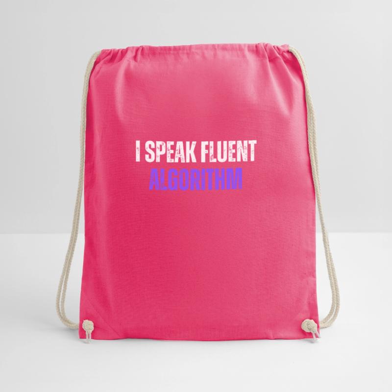I Speak Fluent Algorithm Coding Geek Funny Coding Drawstring Bag