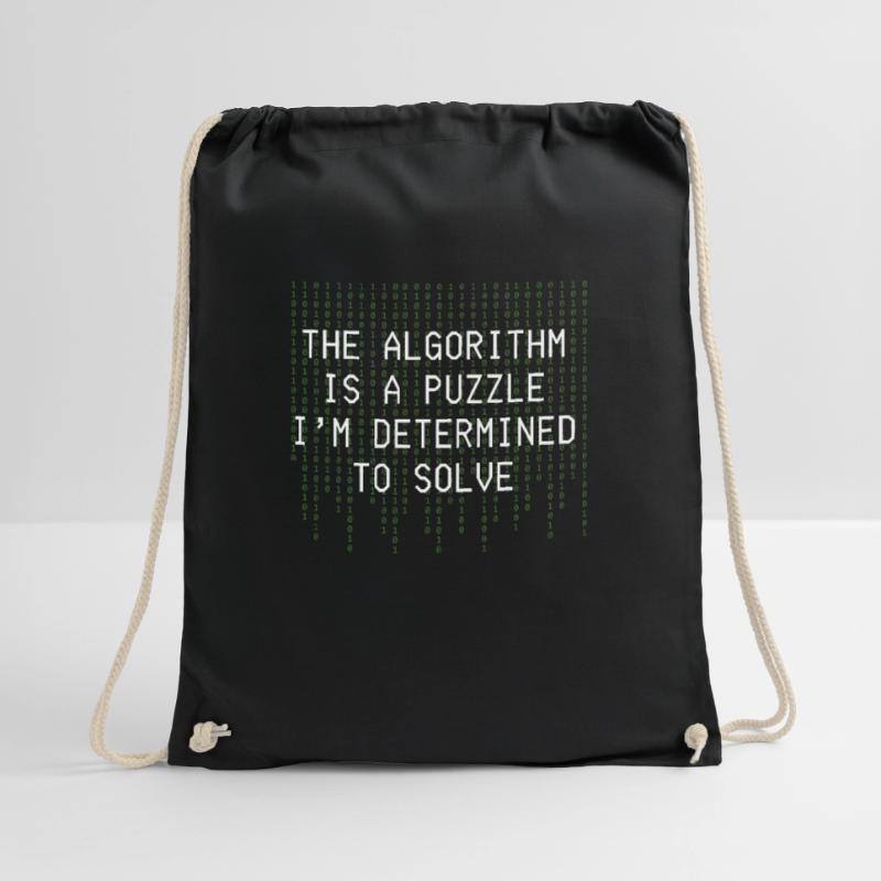 Algorithm Puzzle Solve Binary Code Drawstring Bag