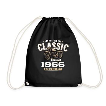 58ème Anniversaire Vintage Septembre 1966 Moto - Sac de sport léger - noir - Devant