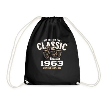 61ème Anniversaire Vintage Septembre 1963 Moto - Sac de sport léger - noir - Devant