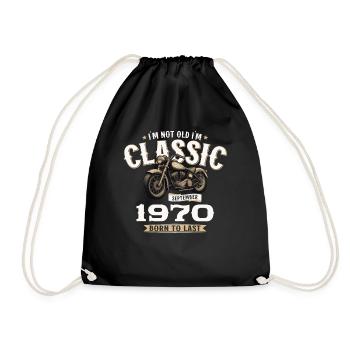 54ème anniversaire Vintage Septembre 1970 Moto - Sac de sport léger - noir - Devant