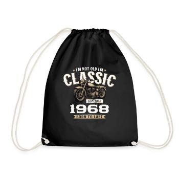56ème Anniversaire Vintage Septembre 1968 Moto - Sac de sport léger - noir - Devant