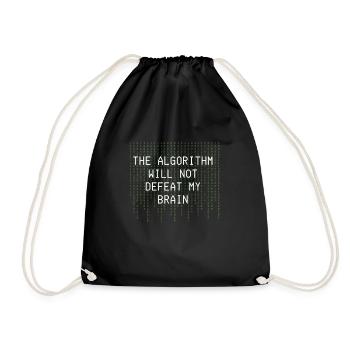 L’algorithme ne vaincra pas mon cerveau binaire - Sac de sport léger - noir - Devant