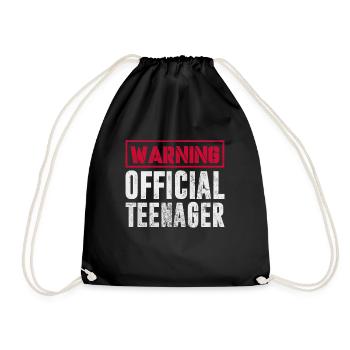 Teenager - Drawstring Bag - black - Front