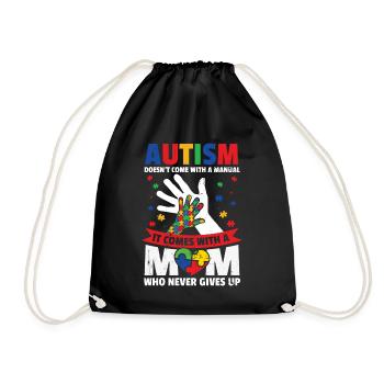 Autism - Drawstring Bag - black - Front