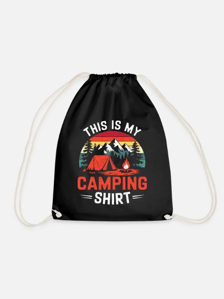 This is my Camping Shirt Campen - Turnbeutel - Schwarz