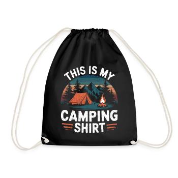 C’est ma chemise de camping Campen - Sac de sport léger - noir - Devant