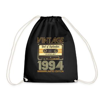 30. Geburtstag Legende September 1994 Jahrgang 94 - Turnbeutel - Schwarz - Vorne