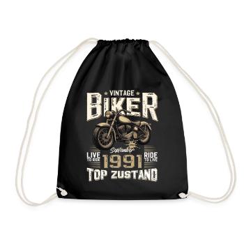 33ème Anniversaire Vintage Septembre 1991 Moto - Sac de sport léger - noir - Devant