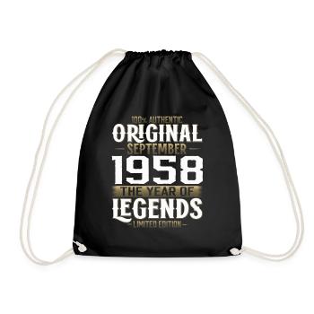 66ème Anniversaire Millésime Septembre 1958 Cru 58 - Sac de sport léger - noir - Devant