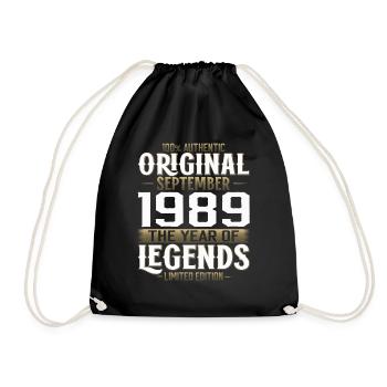 35ème Anniversaire Millésime Septembre 1989 Millésime 89 - Sac de sport léger - noir - Devant