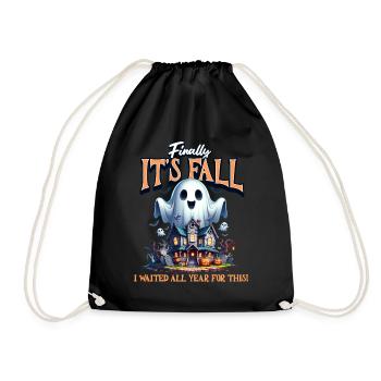 Finally, It's Fall I Waited All Year for This - Drawstring Bag - black - Front