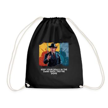 Keep Your Deals in the Dark Vintage Wisdom - Drawstring Bag - black - Front