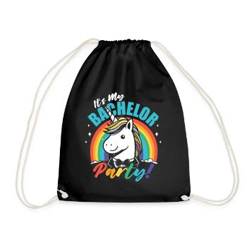 Enterrement de vie de jeune fille de garçon - Sac de sport léger - noir - Devant