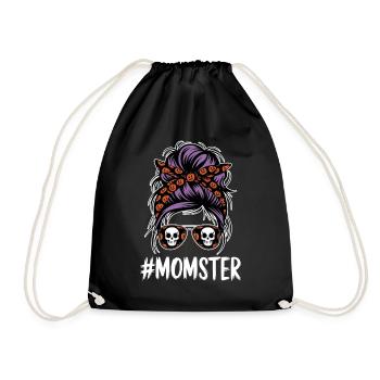 Halloween Momster Monster Mom - Drawstring Bag - black - Front