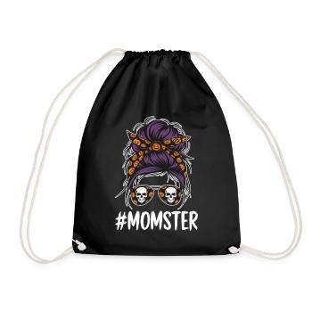 Halloween Momster Monster Mom - Drawstring Bag - black - Front