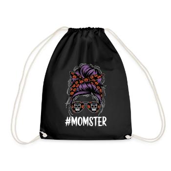 Halloween Momster Monster Mom - Drawstring Bag - black - Front