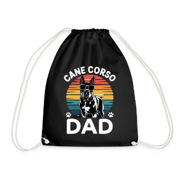 Cane Corso Italiano Papa Dad Cane Corso Gift - Drawstring Bag - black - Front