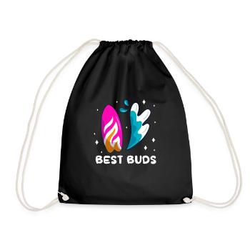 Wakeboard Wakeboarder Wakeboarding Gift - Drawstring Bag - black - Front
