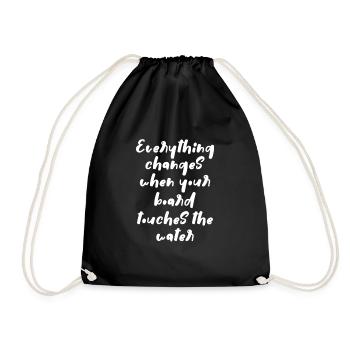 Wakeboard Wakeboarder Wakeboarding Gift - Drawstring Bag - black - Front
