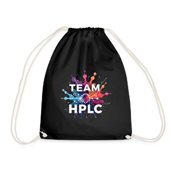 Team HPLC High Performance Liquid Chromatography - Drawstring Bag - black - Front