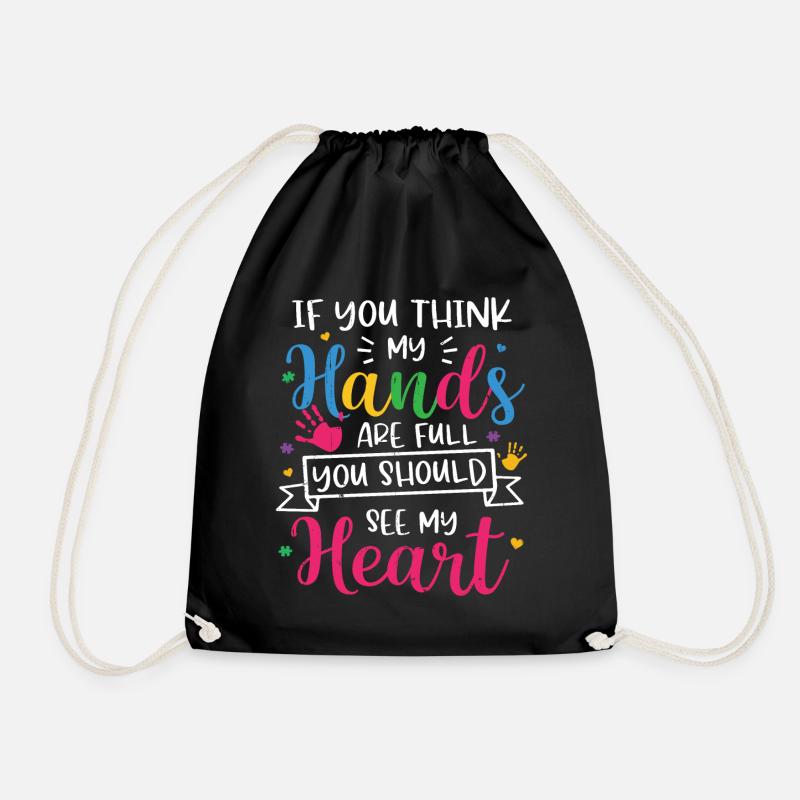 Autism - Drawstring Bag - black