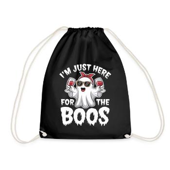 I'm just here for the Boos Halloween Party - Drawstring Bag - black - Front