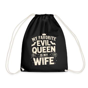Ma méchante reine préférée est ma femme - Jour de mariage - Sac de sport léger - noir - Devant